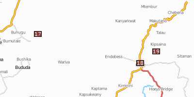 Stadtplan Mount Elgon Kenia